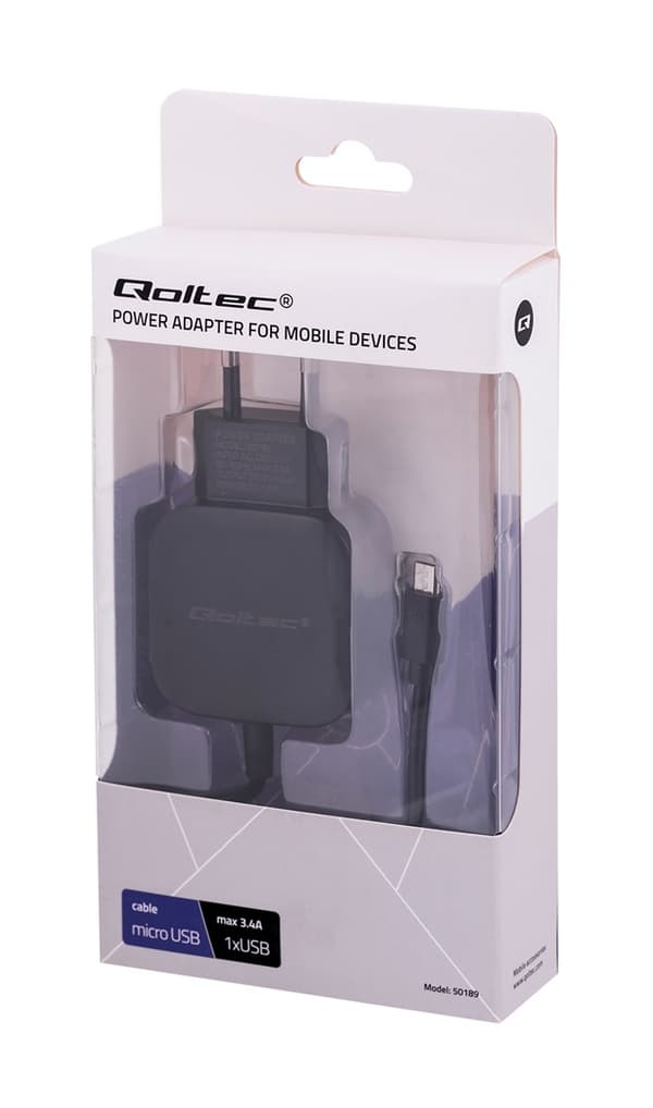 Qoltec 50189 mobilladdare Indoor Black