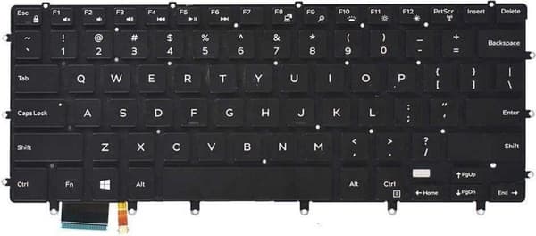 Dell XPS 15 (9550 / 9560 / 9570) Inspiron 15 (7558 / 7568) Taustavalolla varustettu näppäimistö – GDT9F