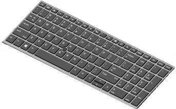 HP - erstatningstastatur notebook - baggrundsbelyst - Finland / Sverige (L14366-B71)
