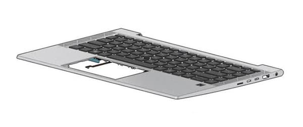 HP - Notebook erstatningstastatur - med pointer, ClickPad - baggrundsbelyst - Svensk/finsk - med topcover - til EliteBook 840 G7 (M07090-031)