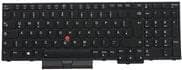 Lenovo Chicony - erstatningstastatur notesbog - med ClickPad, Trackpoint - baggrundsbelyst - QWERTZ - Tysk - sort - til ThinkPad P15s Gen 1 20T4, 20T5