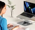 Miniatyrbillede 4 af 4: Justerbar laptop-stativ + USB-C HDMI-hub Unitek D1109B01 PD 100W