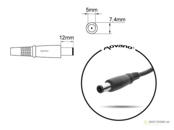 MITSU STRØMFORSYNING 18,5V 3,5A (7,4X5,0 PIN) - HP, COMPAQ