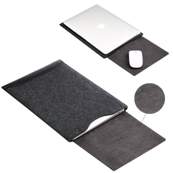Macbook Pro 13 & 15 Tum Fodral Ullfilt Läder Macbook Pro 13 tum (2016-2020)