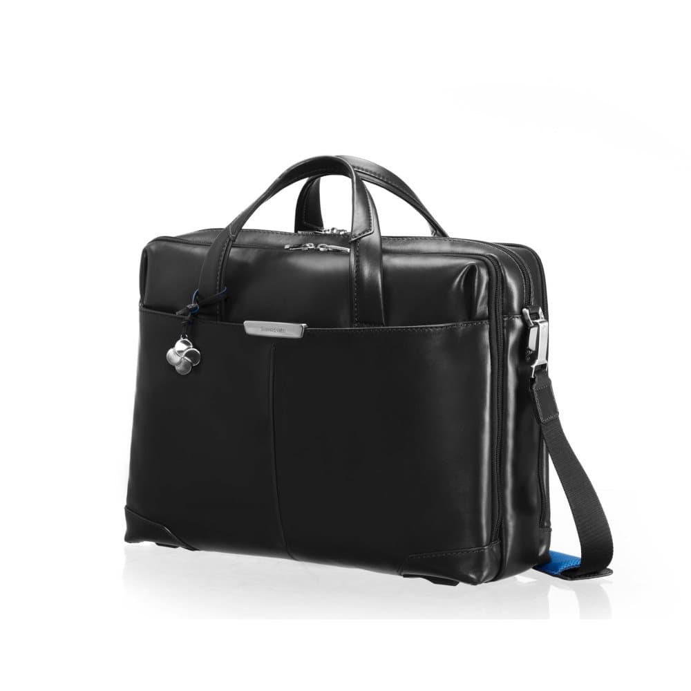 SAMSONITE Computertaske S-OULITE 16" Briefcase Medium Sort Læder