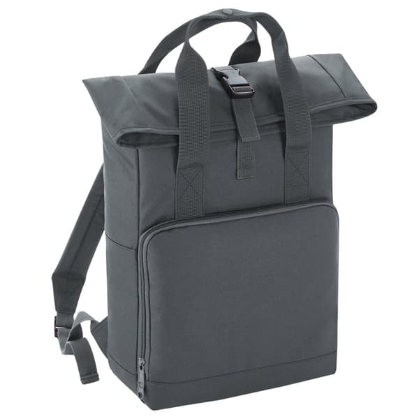 BagBase Twin Handle Roll-Top Backpack Graphite Grey One Size