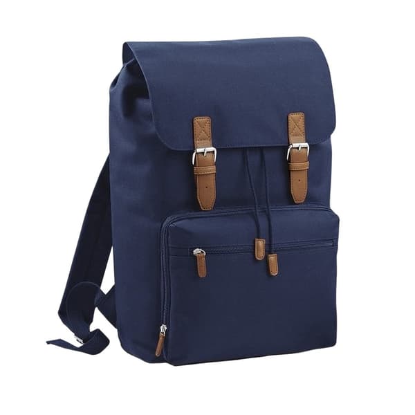 Bagbase Heritage Laptop Backpack Bag (Up To 17inch Laptop) (Pack of 2) French Navy One Size