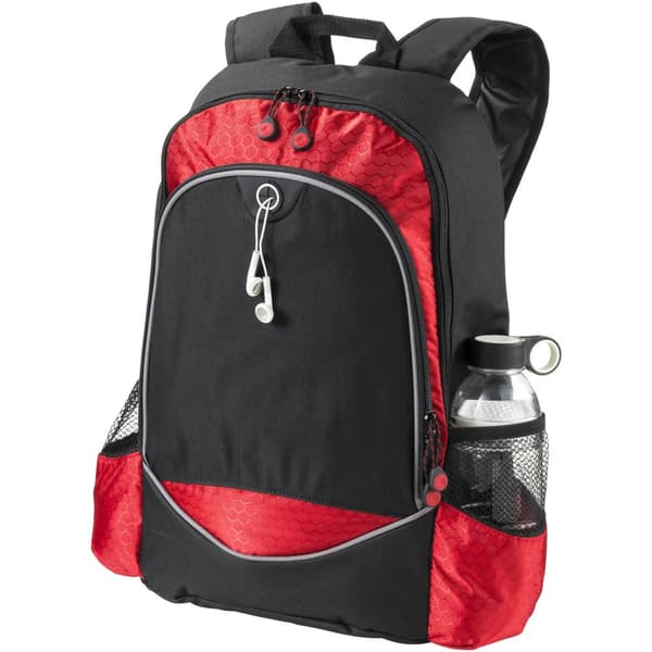 Bullet Benton 15in Laptop ryggsäck Solid Black/Red 33 x 13.9 x 45 cm