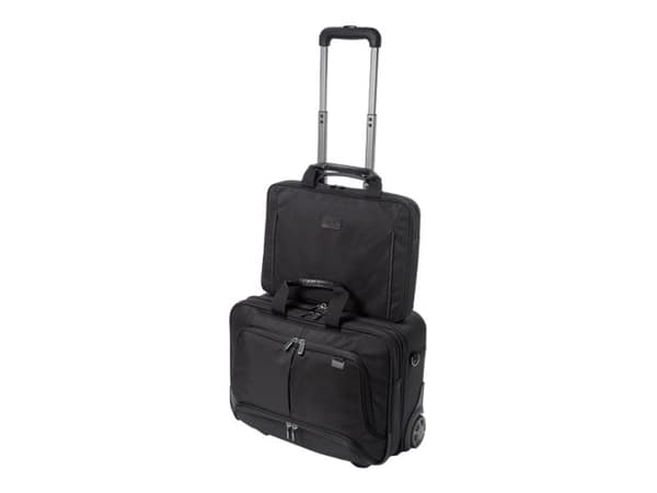 Dicota Top Roller Pro, Vaunu, Musta, Vaahto, Nailon, 2 renkaita, 39,6 cm (15.6"), 44,5 cm