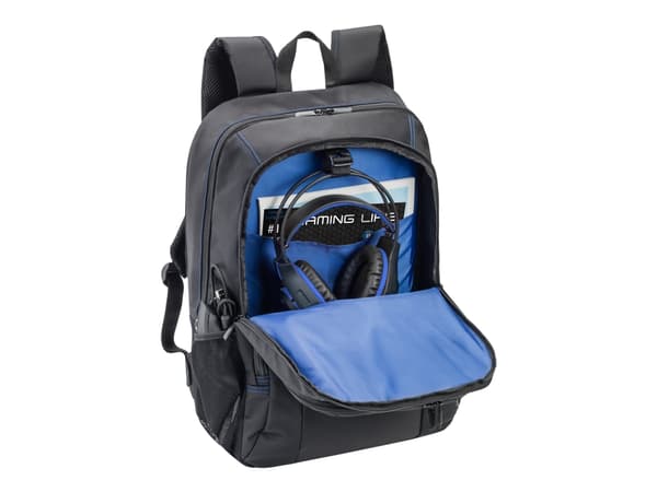 PEDEA Game - Notebookryggsekk - 17.3" - svart/blå