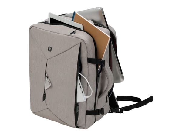 DICOTA Backpack Dual Plus EDGE - Notebookryggsekk - 13" - 15.6" - lysegrå