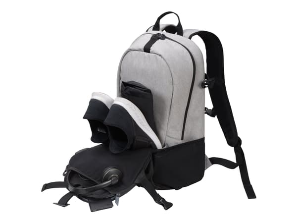 DICOTA Backpack GO - Reppu kannettavalle tietokoneelle - 13" - 15.6" - vaaleanharmaa