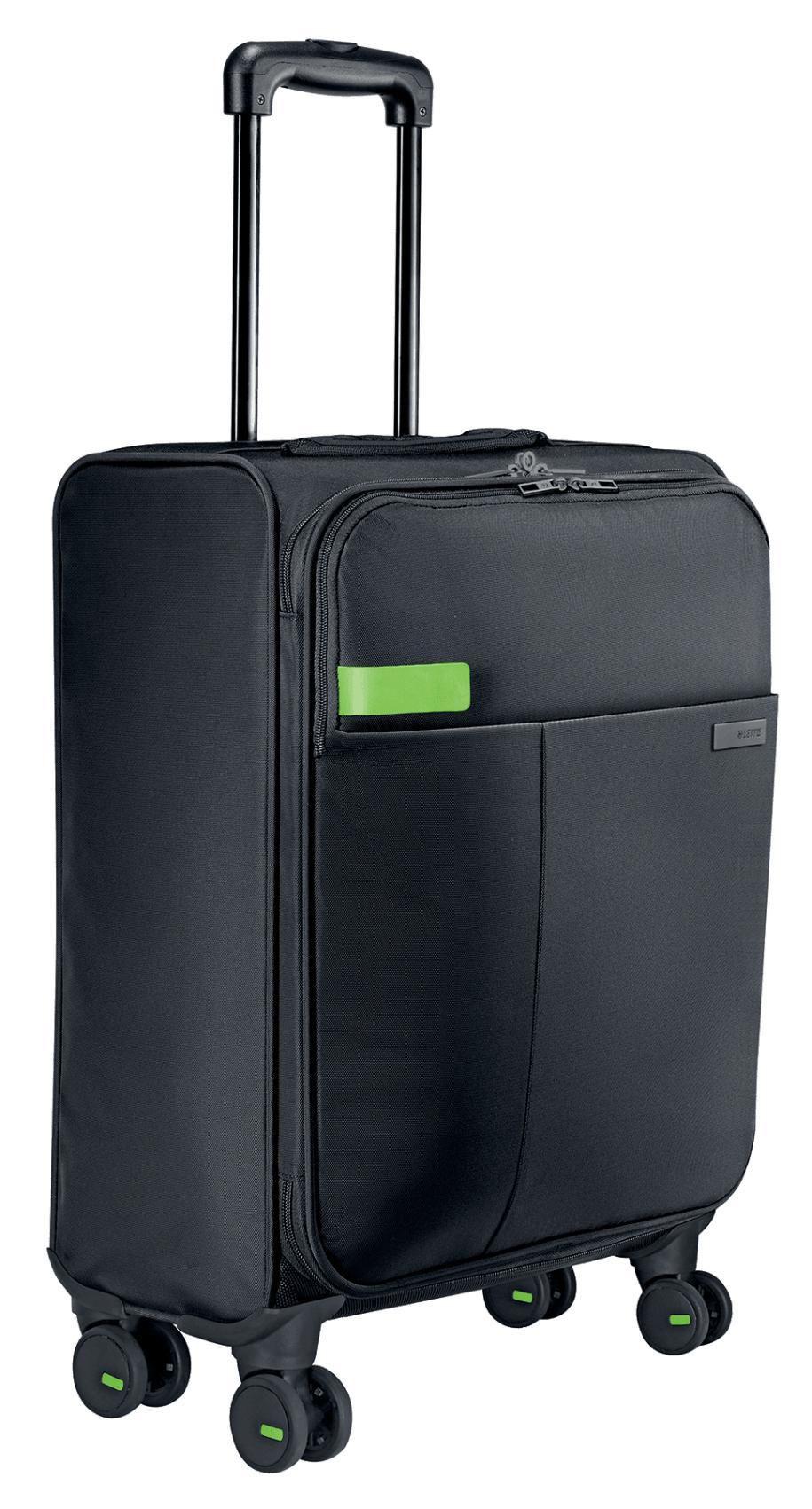 Leitz Trolley bag 4 wheeled Leitz Smart Traveller black Lightweight Trolley 4 wheels with 1 main & smaller front compartment. For 15,6"