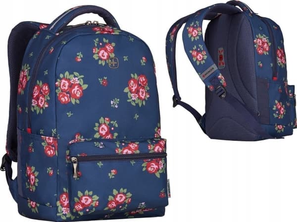 Wenger Wenger Colleague 16" ryggsekk med blomstermønster, marineblå
