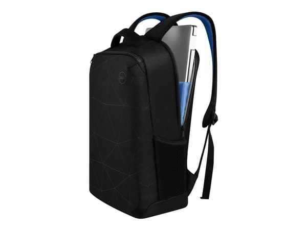 Dell Essential Backpack 15 - Ryggsäck för bärbar dator - 15" - svart reflekterande tryckning med stötdämpad struktur
