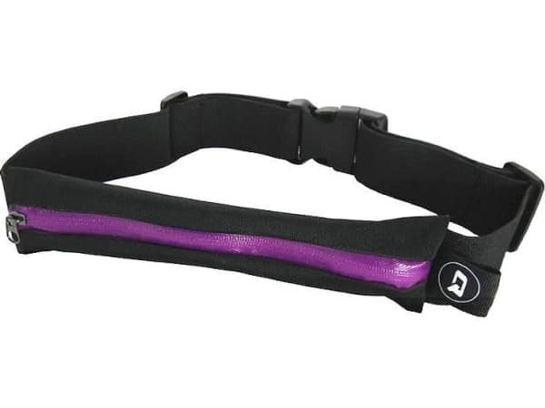 Qoltec - Belteveske - polyester - svart med lilla