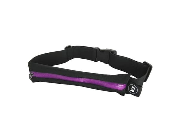 Qoltec - Belteveske - polyester - svart med lilla