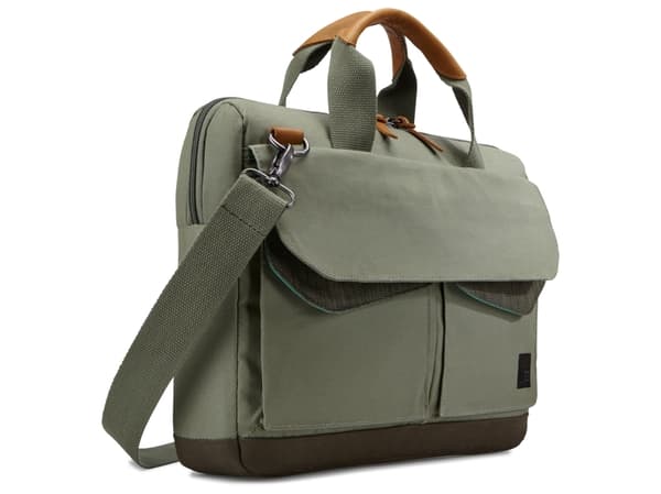 Case Logic LODO 15.6" laukku kannettavalle tietokoneelle 40,6 cm (16") Lähettilaukku Musta, Ruskea, Vihreä
