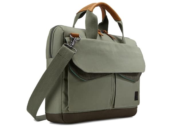 Case Logic LODO 15.6" laukku kannettavalle tietokoneelle 40,6 cm (16") Lähettilaukku Musta, Ruskea, Vihreä