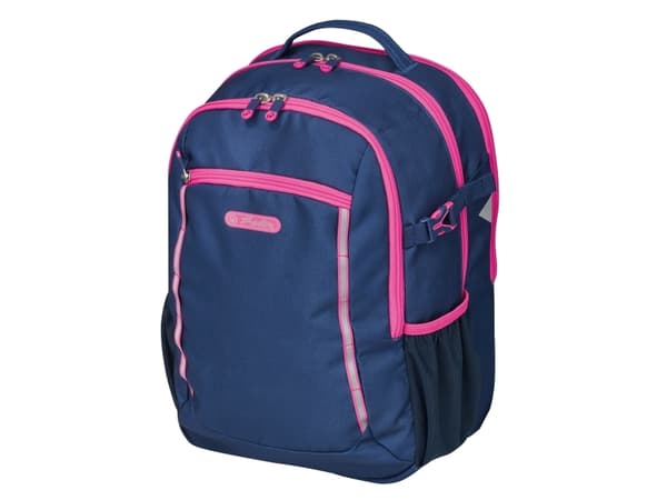 Herlitz Ulitmate Navy/Pink, Tyttö, Polyeteenitereftalaatti