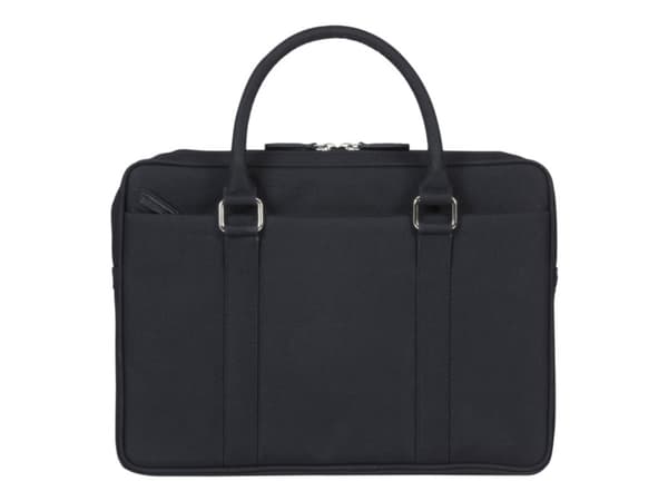 dbramante1928 Stelvio Slim Laptop Bag PURE - Notebook-väska - 14" - svart, detaljer med silverfinish