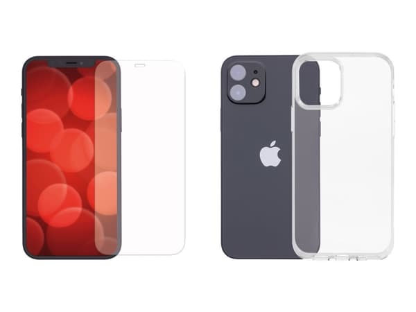 DISPLEX Real Glass - Beskyttelsesboks for mobiltelefon - with screen protector glass - for Apple iPhone 13