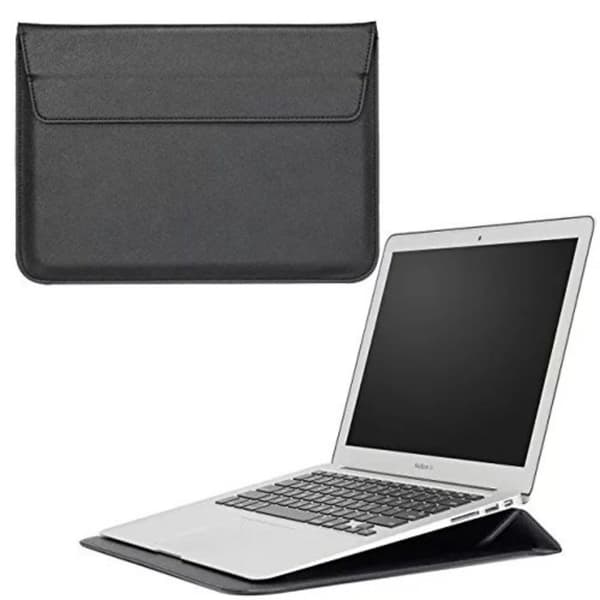 Læderetui 15 tommer computertaske Laptop / Macbook Sort