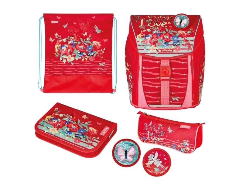Herlitz FiloLight Plus Speed, Pencil pouch, Sport bag, Pennfack, Skolväska, Flicka, Grundskola, Ryggsäck, 16 l, Framficka, Sidoficka