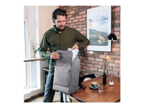 DICOTA Eco Motion - Ryggsäck för bärbar dator - 13" - 15.6" - ljusgrå