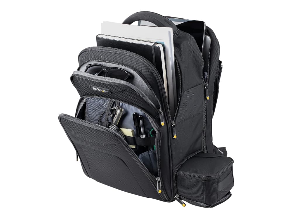 StarTech.com Ryggsäck för 17,3" bärbar dator med avtagbart fodral för tillbehör - Ryggsäck för affärsresor - Ergonomisk väska för bärbar dator - Hållbar nylon - Fickor för NoteBook/surfplatta