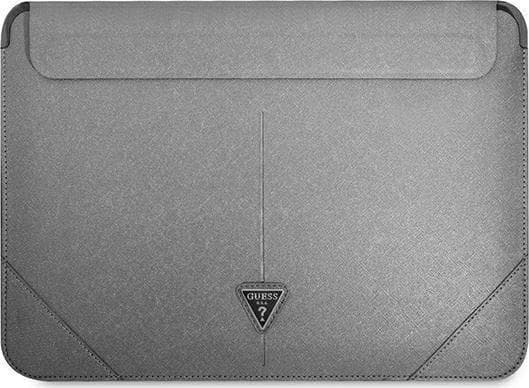 Guess Sleeve GUCS14PSATLG 13/14" sølv/sølv Saffiano Triangle Logo