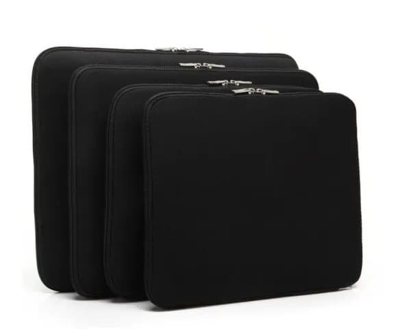 Neopren sleeve med lynlås - sort - 10" (290 x 210 mm)