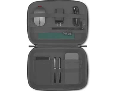 Lenovo Go - Hard eske for mobiltelefon / øretelefoner / nettbrett / kabel / strømadapter / penner / nødlader / mus - polyester, gjenvunnet PET - mørk