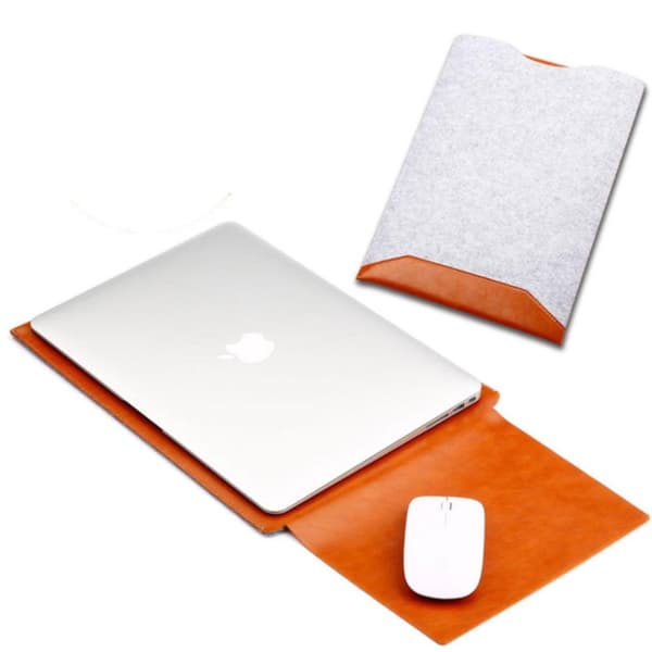 MacBook Air 2022 13tum Fodral Ullfilt Läder