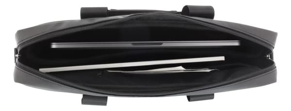 DELTACO notebookväska upp till 15,6", frontfickor, PU-läder, svart