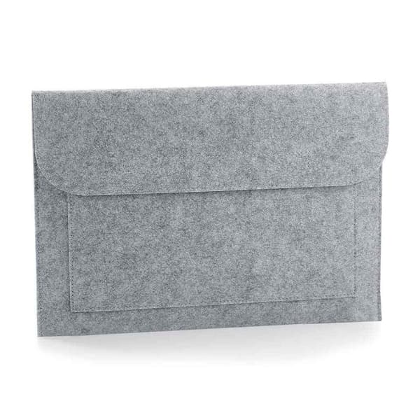 Bagbase Felt Laptop Sleeve Grey Melange One Size