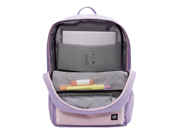 HP Campus -reppu, laventeli, Tyttö, 39,6 cm (15.6"), Notebook-lokero, Polyesteri, Solumuovi