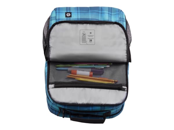 HP - Campus XL - ryggsäck för bärbar dator - 16.1" - tartanblå