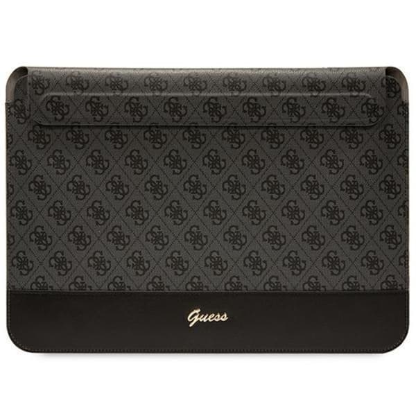 Guess Datorfodral 14" Stripe Metall Logo - Svart