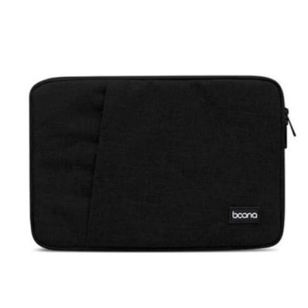 Baona Datorfodral 12" Med Ficka - Svart