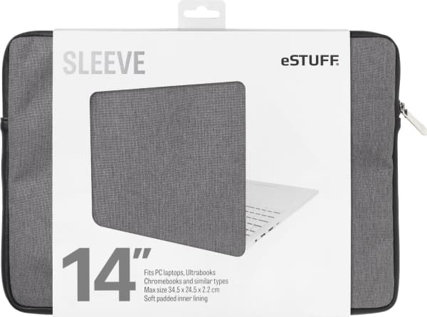 eSTUFF - Notebookhylster - 14" - twill