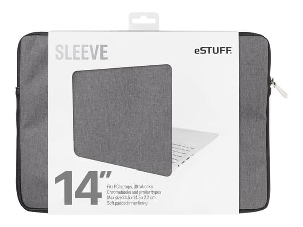 eSTUFF - Notebookhylster - 14" - twill