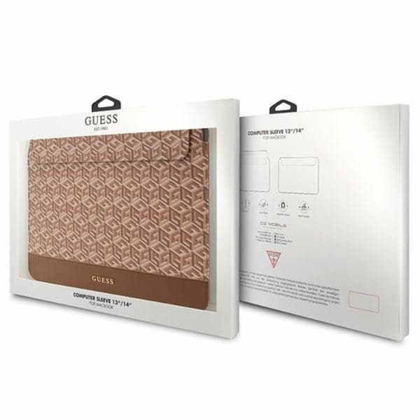 Guess Datorfodral 14'' GCube Stripes - Brun