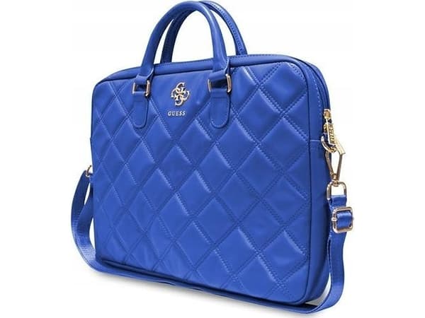 Guess Quilted 4G bærbar veske - blå