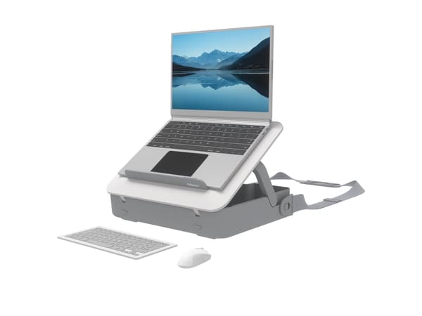 Fellowes BREYTA LAPTOP STAND CARRY CASE WHITE, Kova kotelo, 35,6 cm (14"), olkahihna, 1,7 kg