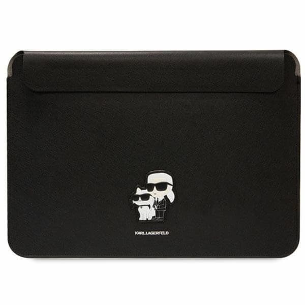 Karl Lagerfeld Datorfodral 16" Saffiano Karl & Choupette - Svart
