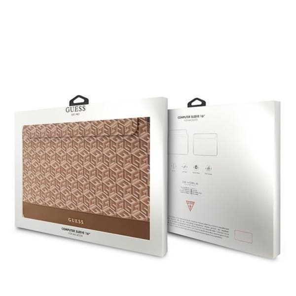 Guess Datorfodral 16'' GCube Stripes - Brun
