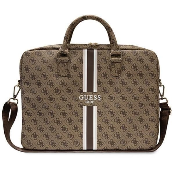Guess Datorfodral 16'' Printed Stripes - Brun