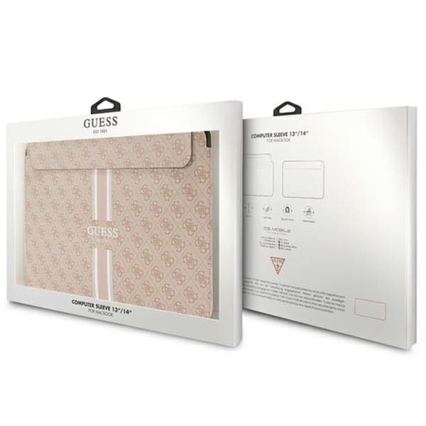 Guess Datorfodral 14'' Printed Stripes - Rosa
