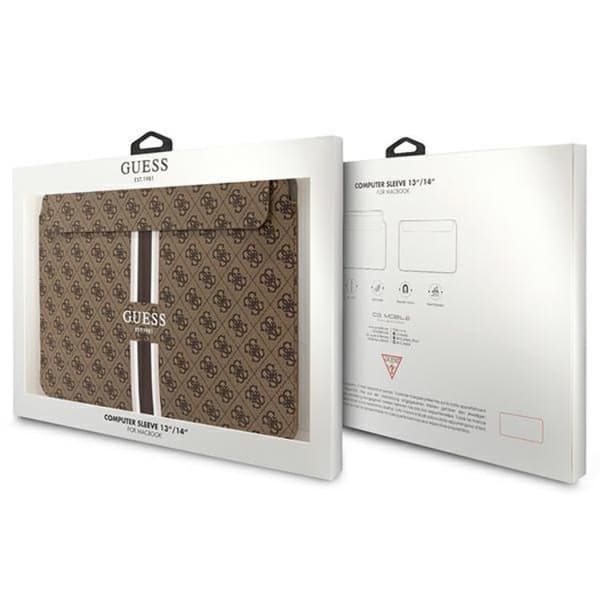 Guess Datorfodral 14" Printed Stripes - Brun
